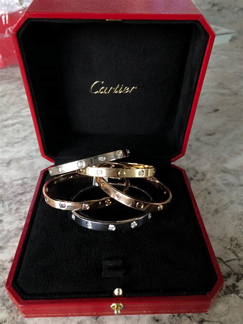 all diamond cartier love bracelet replica|authentic used cartier love bracelet.